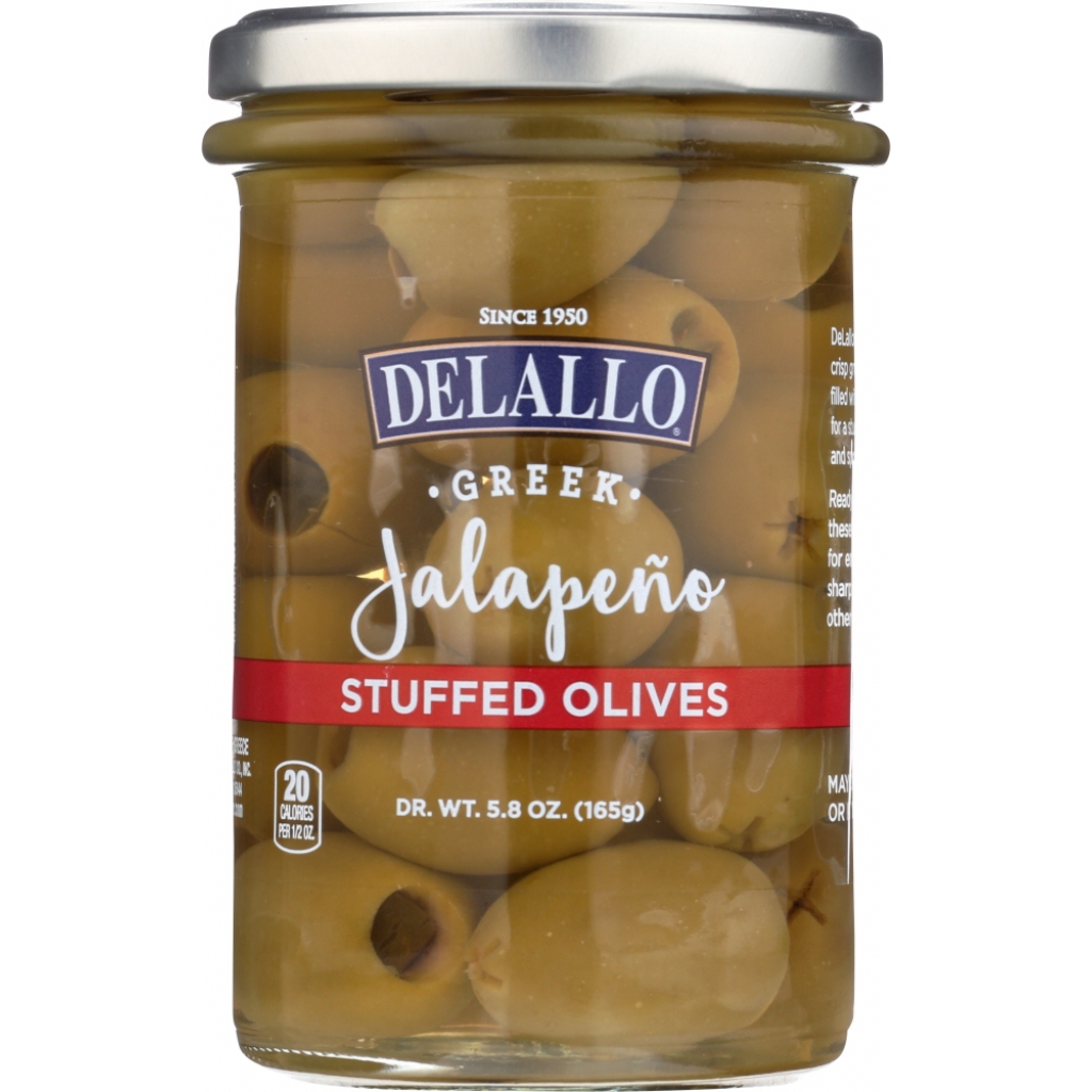 Jalapeno Stuffed Green Greek Olives - Gourmet Appetizer