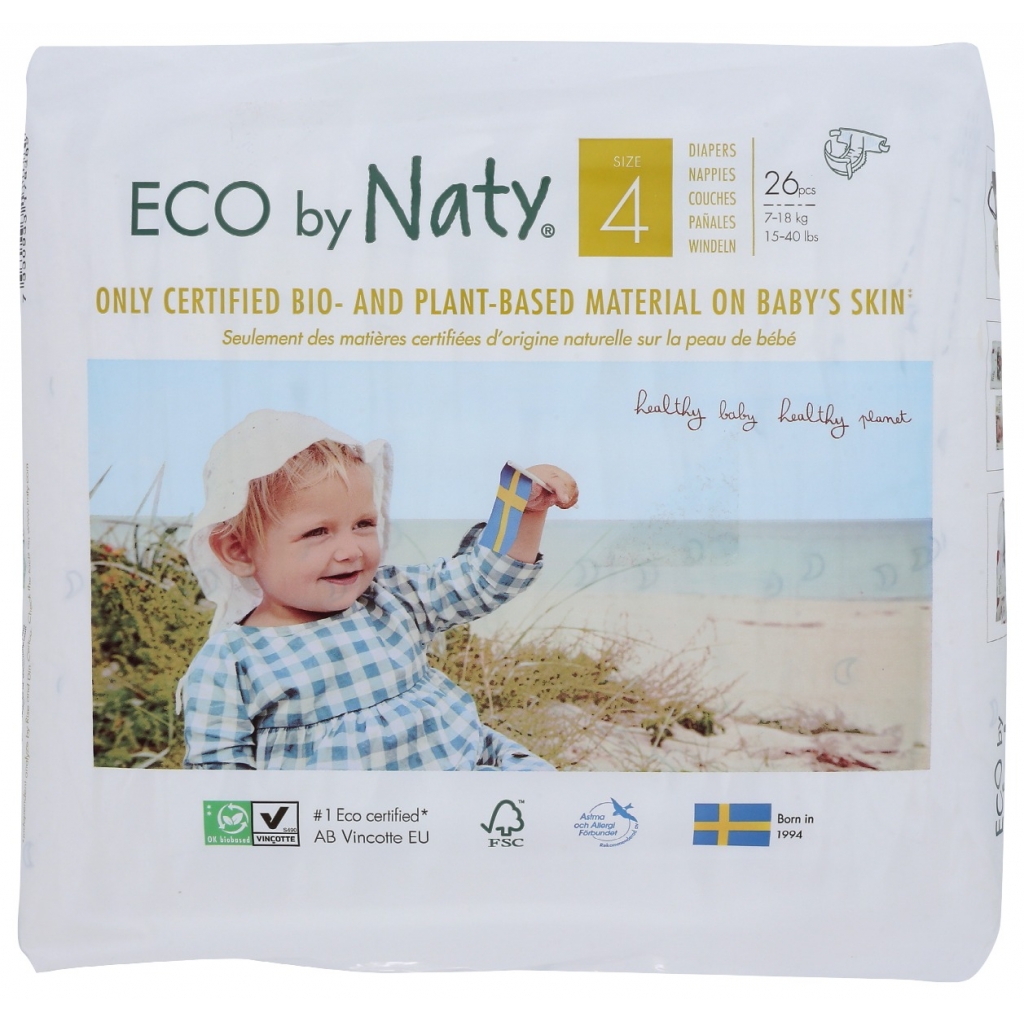 Eco-Friendly Size 4 Diapers, 26 ct