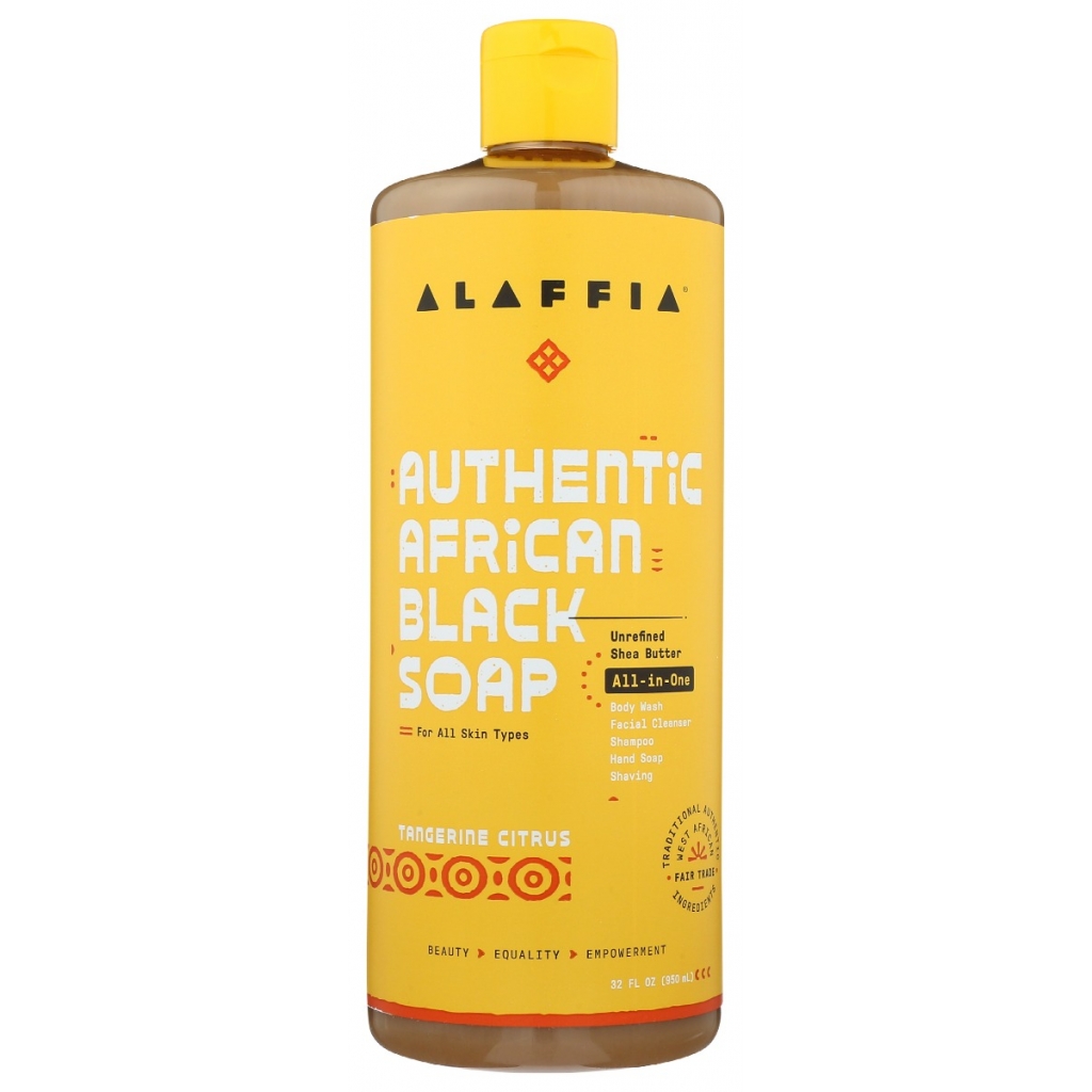 Authentic African Black Soap with Citrus Essence, 32 oz