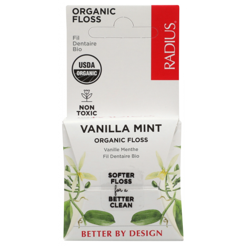 RADIUS Organic Vanilla Mint Floss - 55 YD