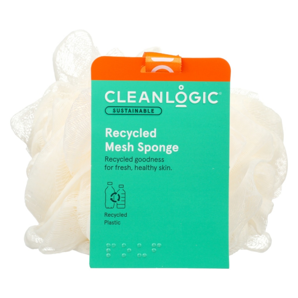 Recycled Mesh Exfoliating Sponge, 1 ea