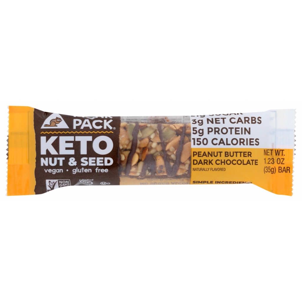 Crunchy Peanut Butter Dark Chocolate Keto Nut & Seed Bar