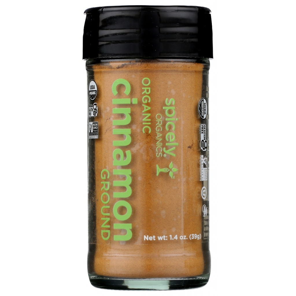 Spicely Organic Ground Ceylon Cinnamon Jar, 1.4 oz