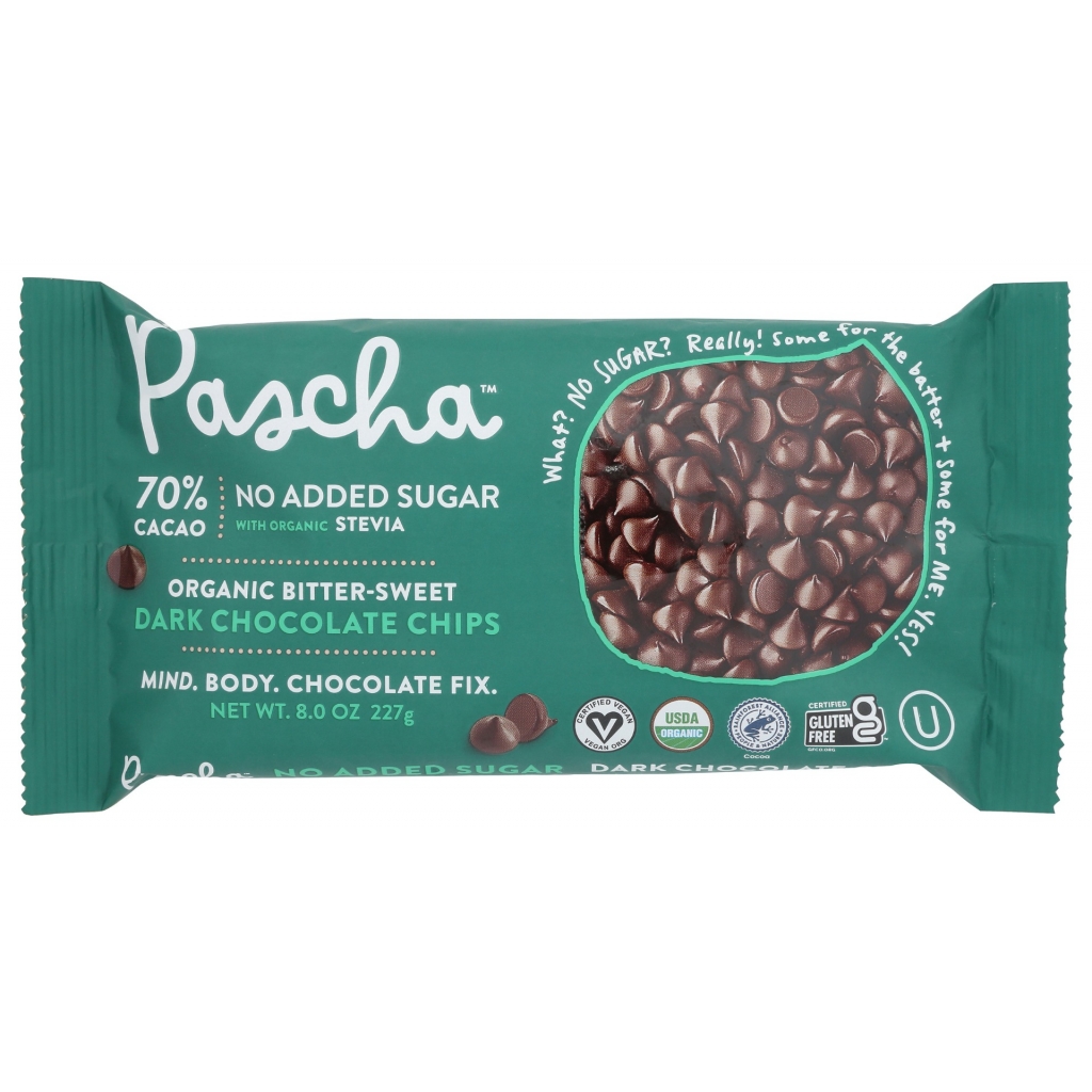 Organic Vegan Dark Chocolate Chips, 8 oz - 70% Cacao