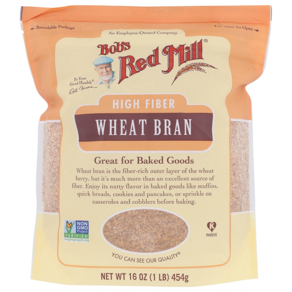 16 OZ Organic Wheat Bran - Rich in Dietary Fiber