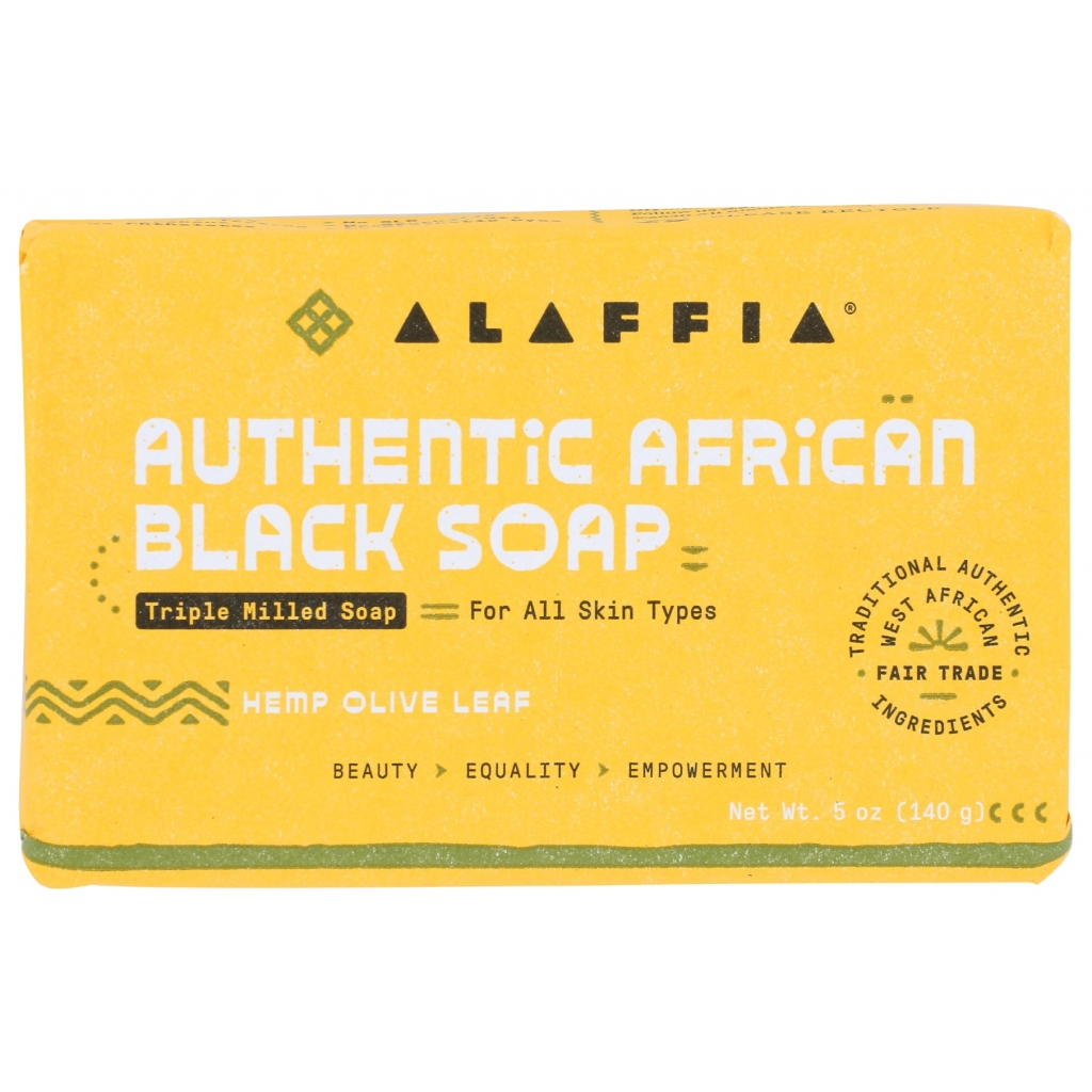 African Black Soap with Hemp and Olive Leaf - 5 oz