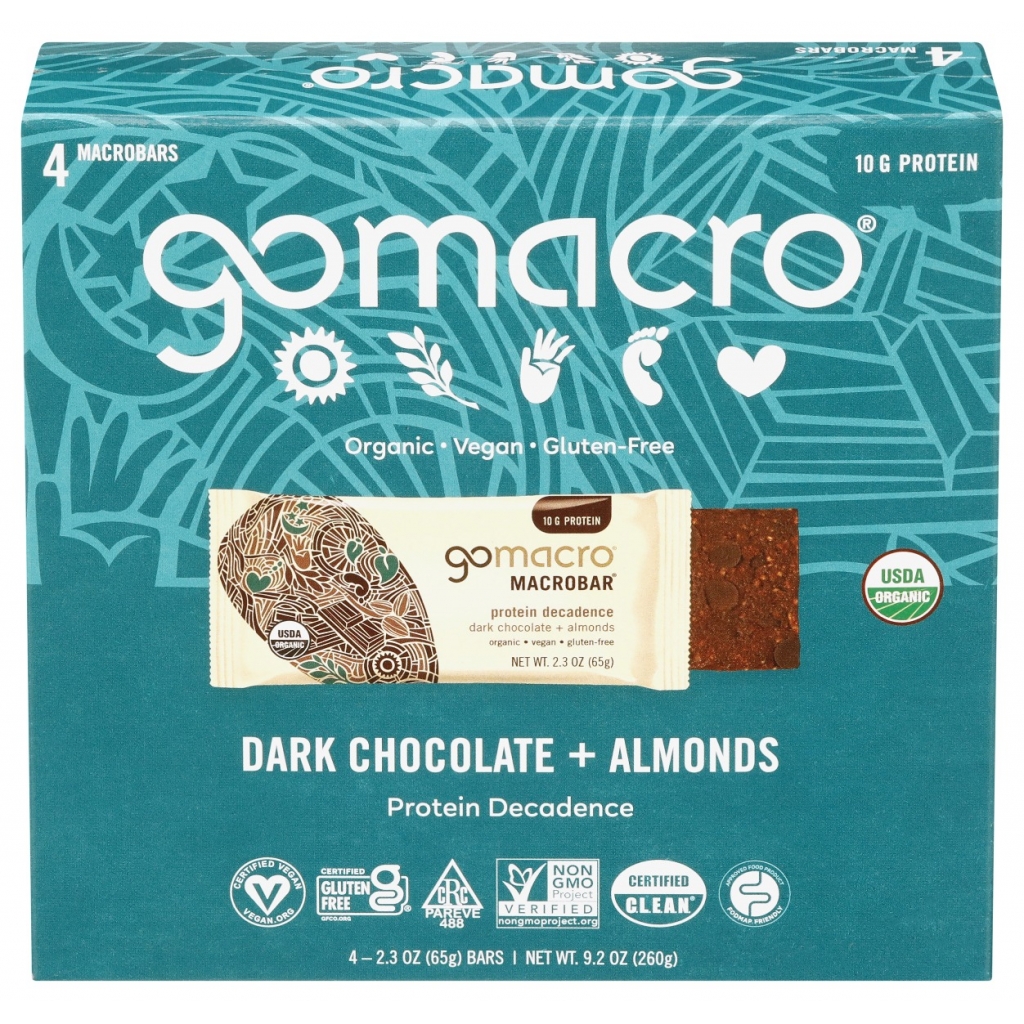 Rich Dark Chocolate Almond Snack Bars, 4 Ct, 9.2 OZ