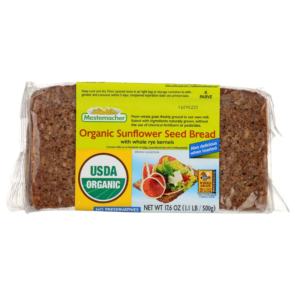 Organic Sunflower Seed Bread, 17.6 oz