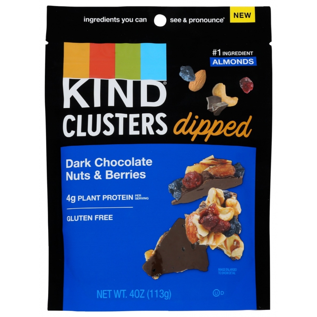 Delicious Dark Chocolate Covered Nut Clusters (4 oz)