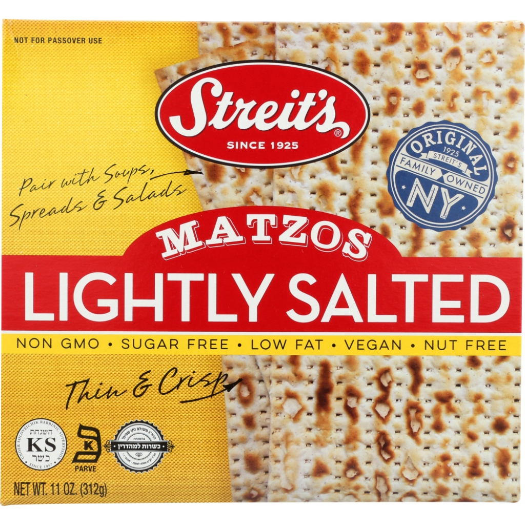 Lightly Salted Matzo - Crunchy Snack, 11 oz