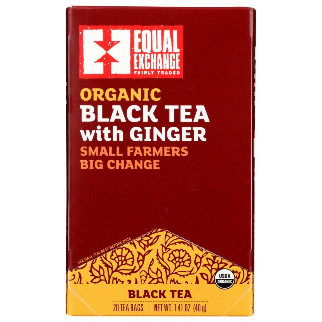 Black Ginger Flavored Tea Bags - 20 Count