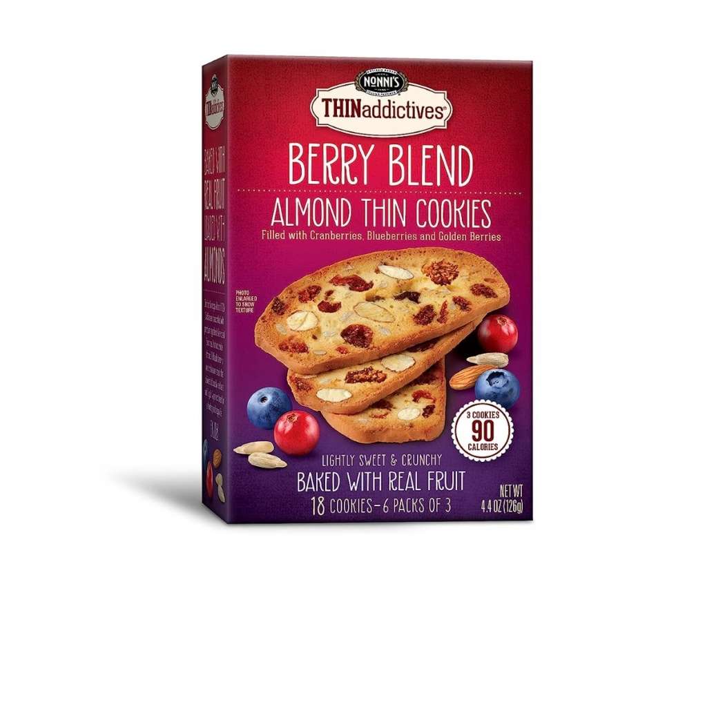 Thin Almond Biscotti with Berry Blend - 4.4 oz