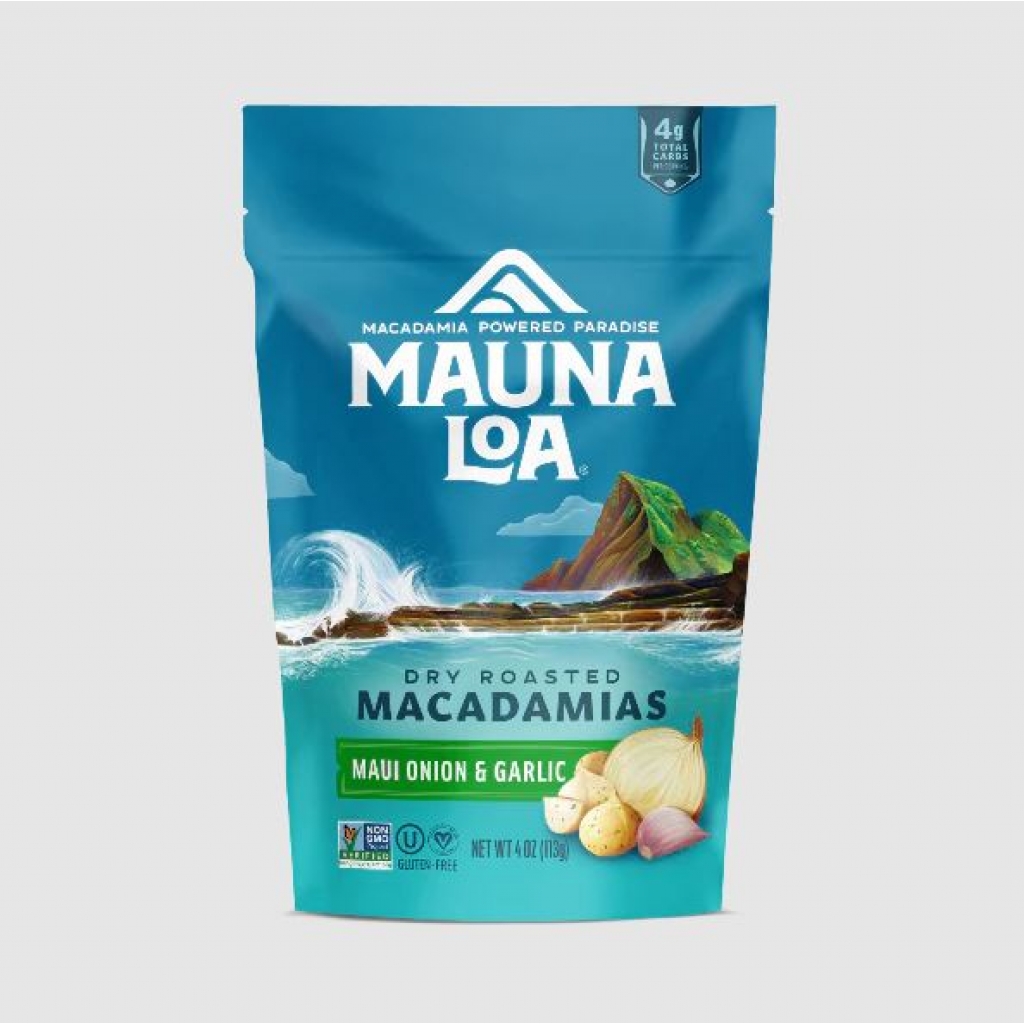 Macadamia Nuts with Maui Onion and Garlic - 4 oz - Savory Snack