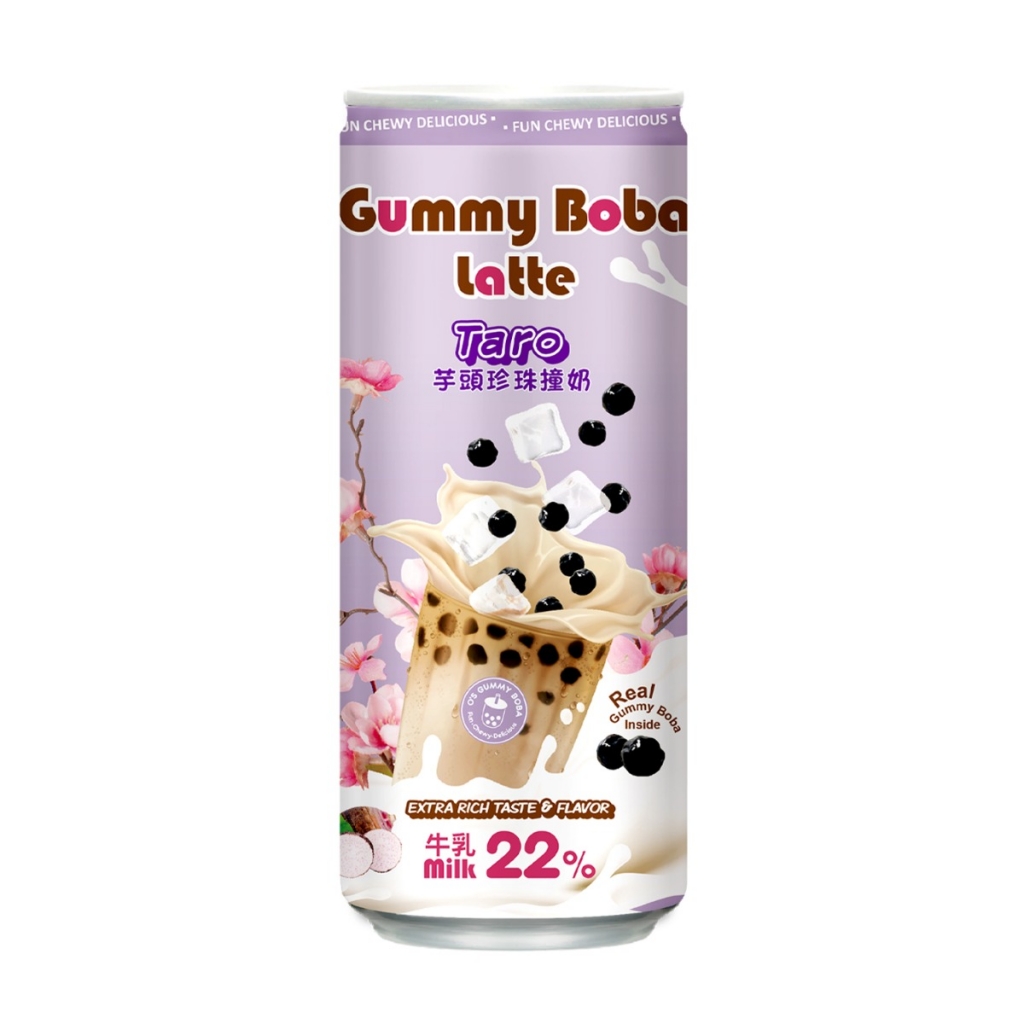 Gummy Boba Latte Taro Drink, 15.9 oz