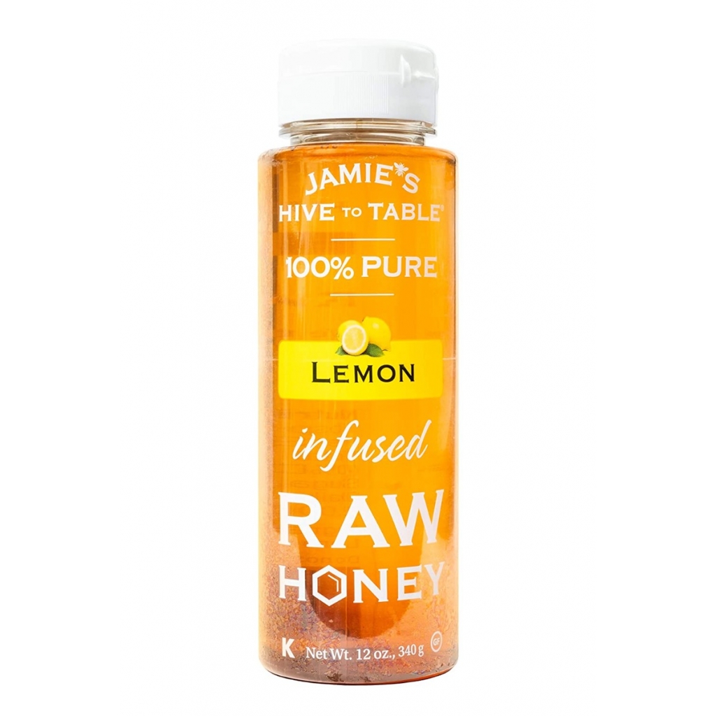 Lemon Infused Raw Honey - 12 OZ