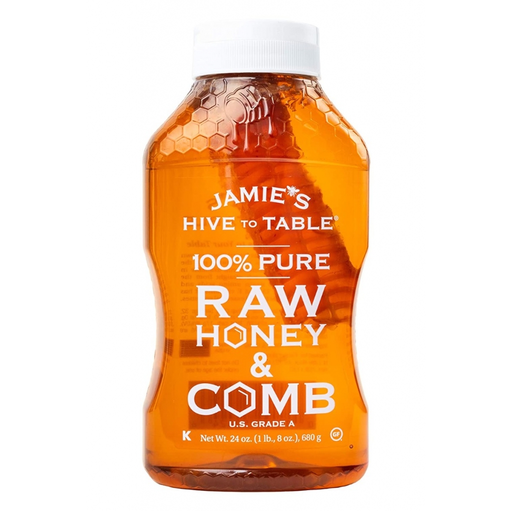 100% Pure Raw Honey with Comb - 24 oz