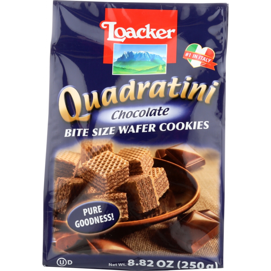 Quadratini Chocolate Wafer, 250g, 8.82 oz