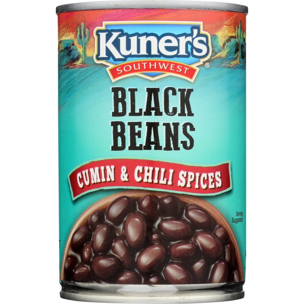 Southwest Black Beans with Cumin and Chili Spices, 15 oz