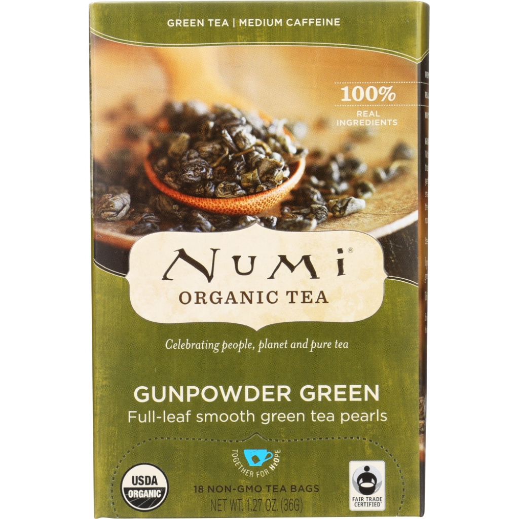 Organic Gunpowder Green Tea - Smooth Flavor