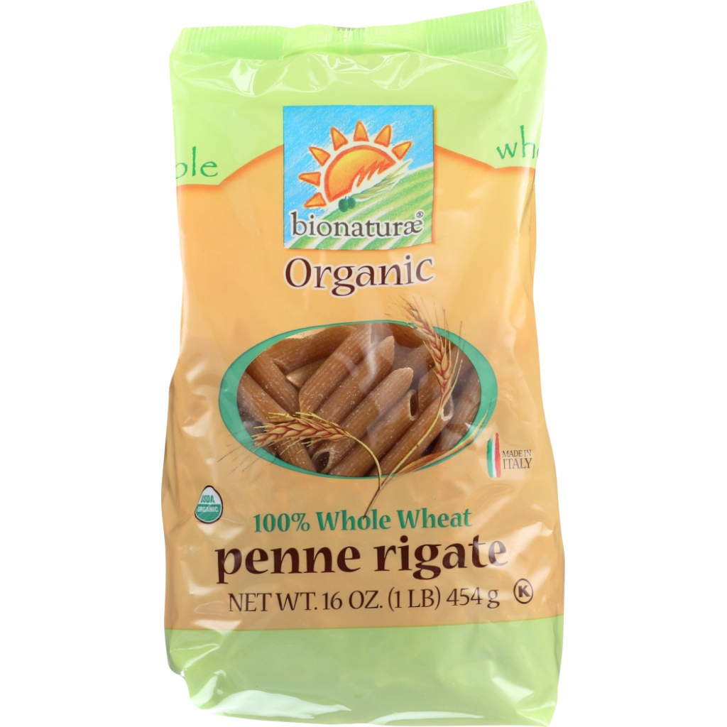 Organic Whole Wheat Penne Rigate Pasta