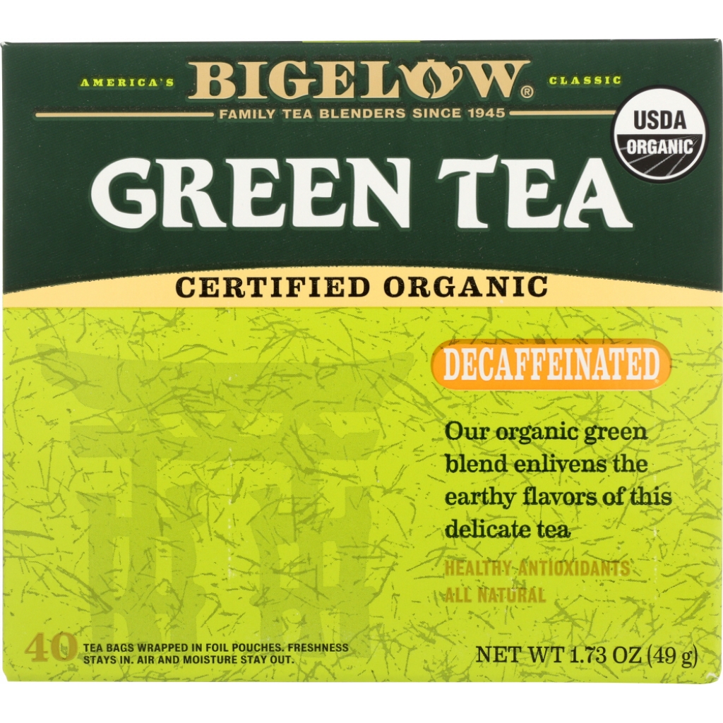 100% Organic Decaffeinated Green Tea - 40 Bags - 1.73 oz