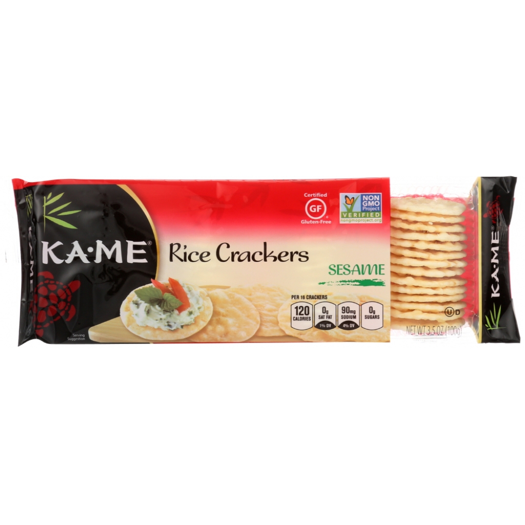 Gluten-Free Sesame Rice Crackers - 3.5 oz