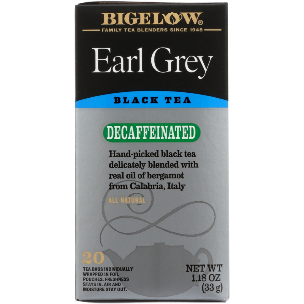 Decaffeinated Earl Grey Tea Bags (20 Bags, 1.18 oz)