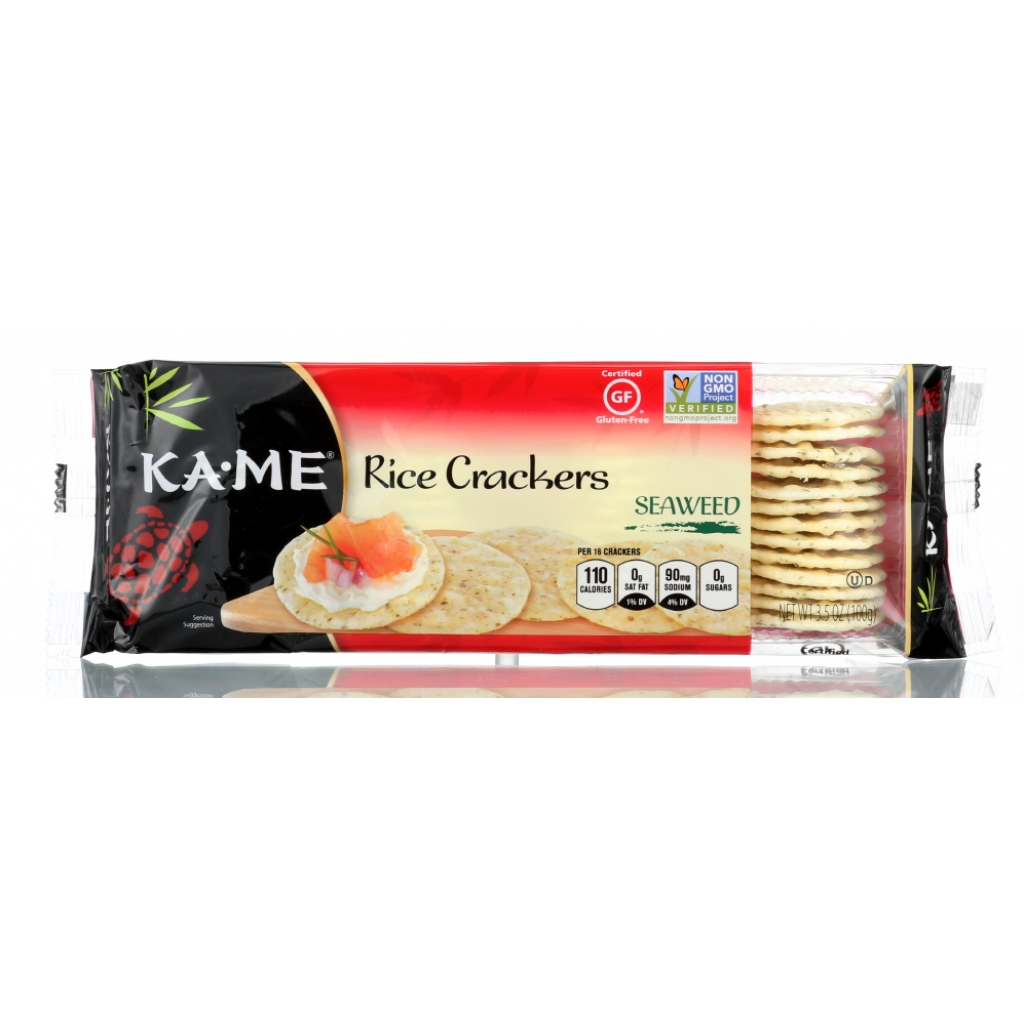 Gluten-Free Seaweed Rice Crackers - 3.5 oz Traditional Japanese Snack