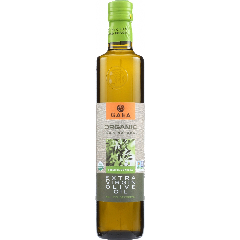 GAEA Organic Extra Virgin Olive Oil - Quality Assured, 17 oz