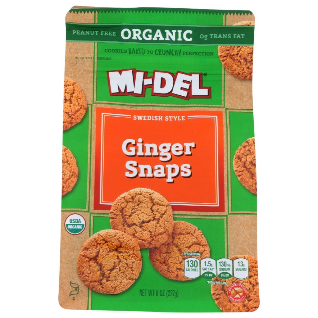 Organic Ginger Snap Cookies, Bold Flavor