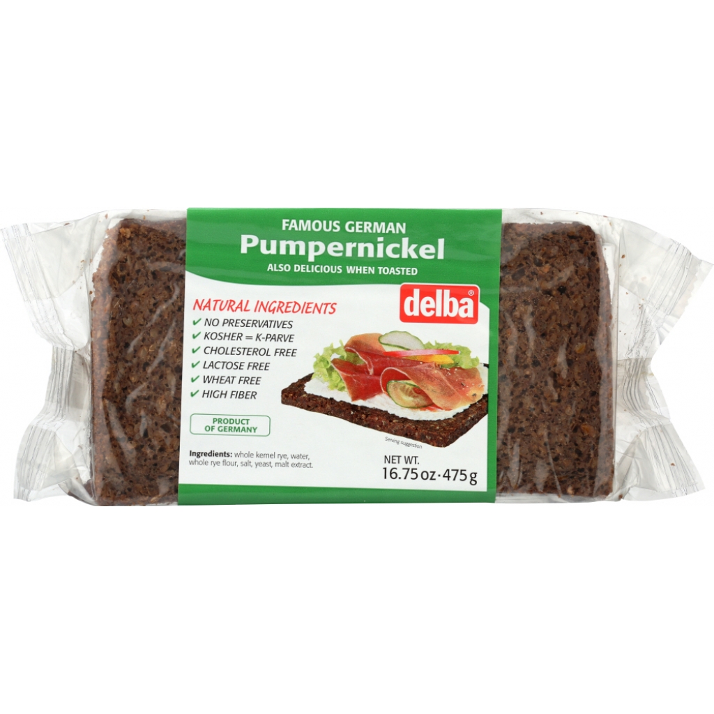 Delba German Pumpernickel Bread – 16.75 oz