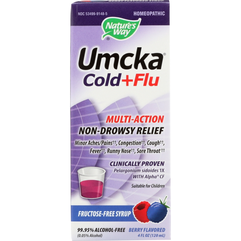 Umcka Berry Cold & Flu Syrup, 4 oz