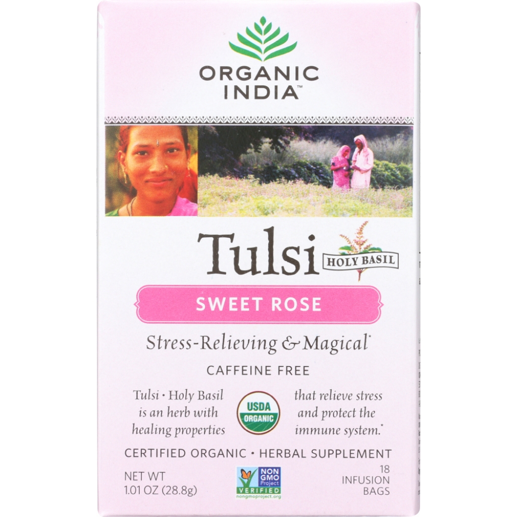 Organic Tulsi Sweet Rose Tea - 18 Bags