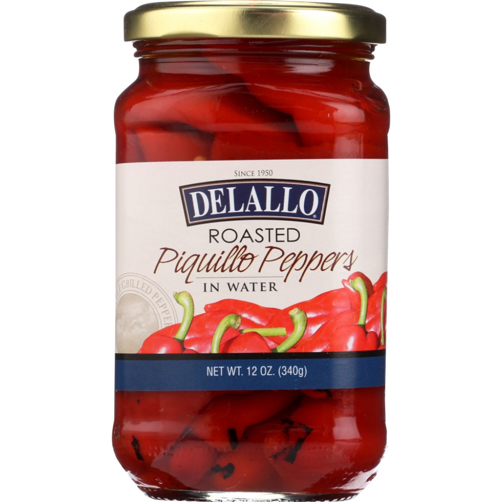 Roasted Piquillo Peppers in Extra Virgin Olive Oil, 12 oz