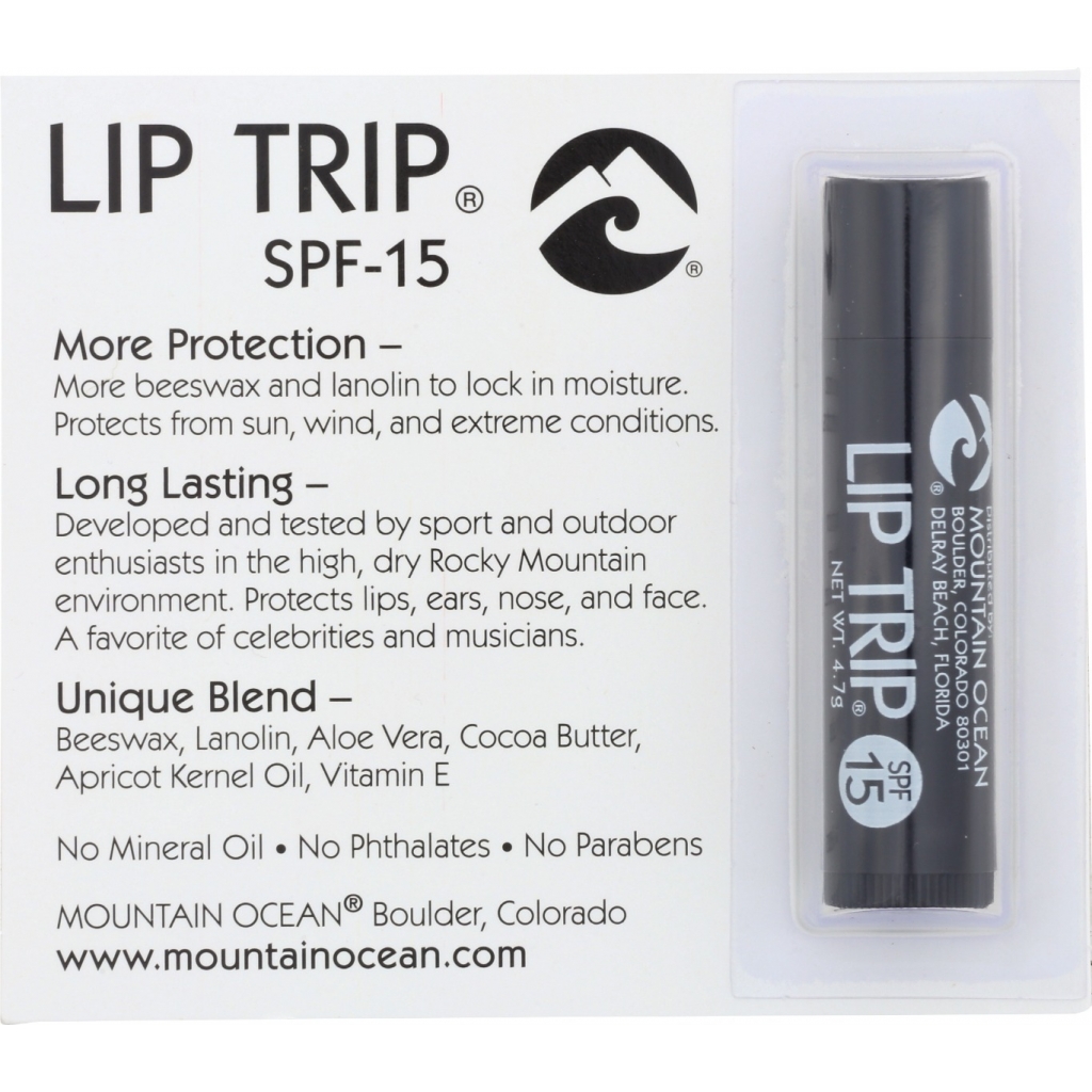 Lip Trip SPF15 Lip Protection - Hydrating and Safe