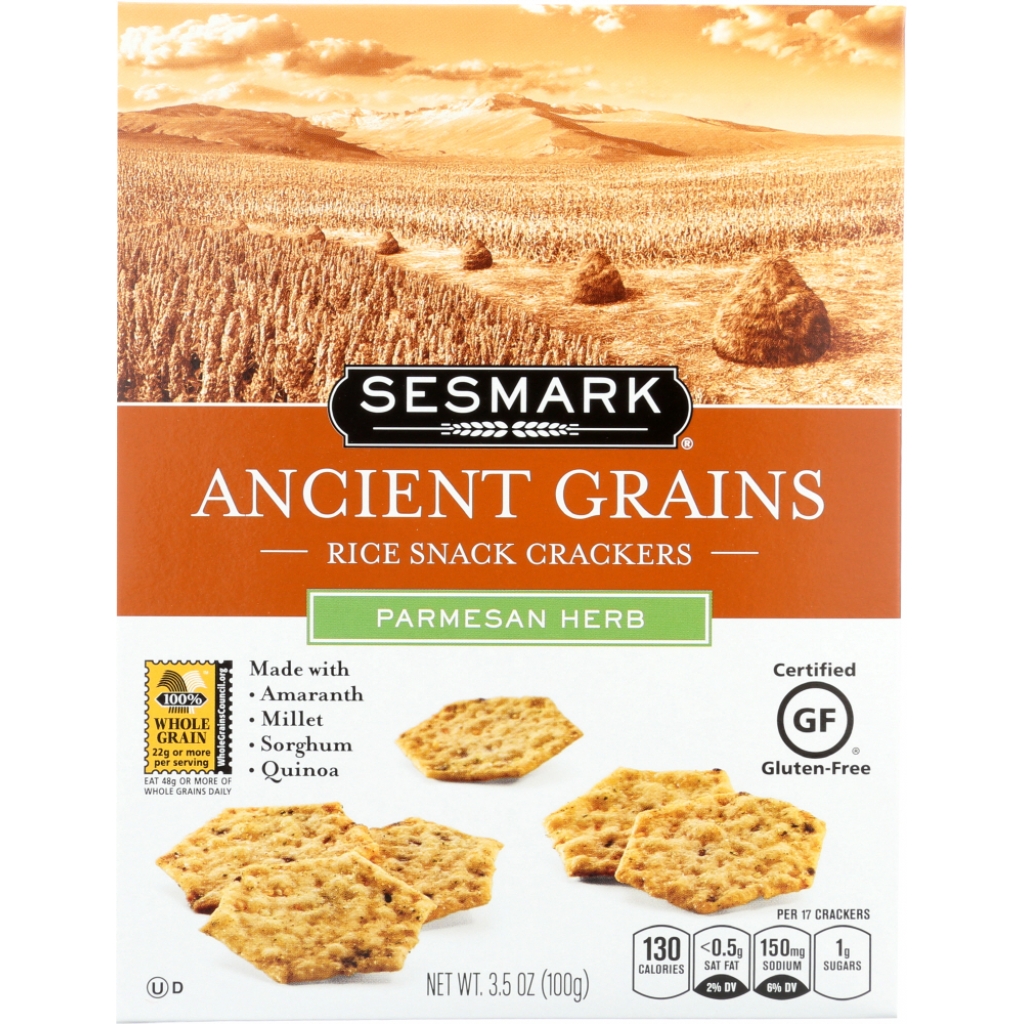 Ancient Grains Parmesan Herb Crackers – 3.5 oz