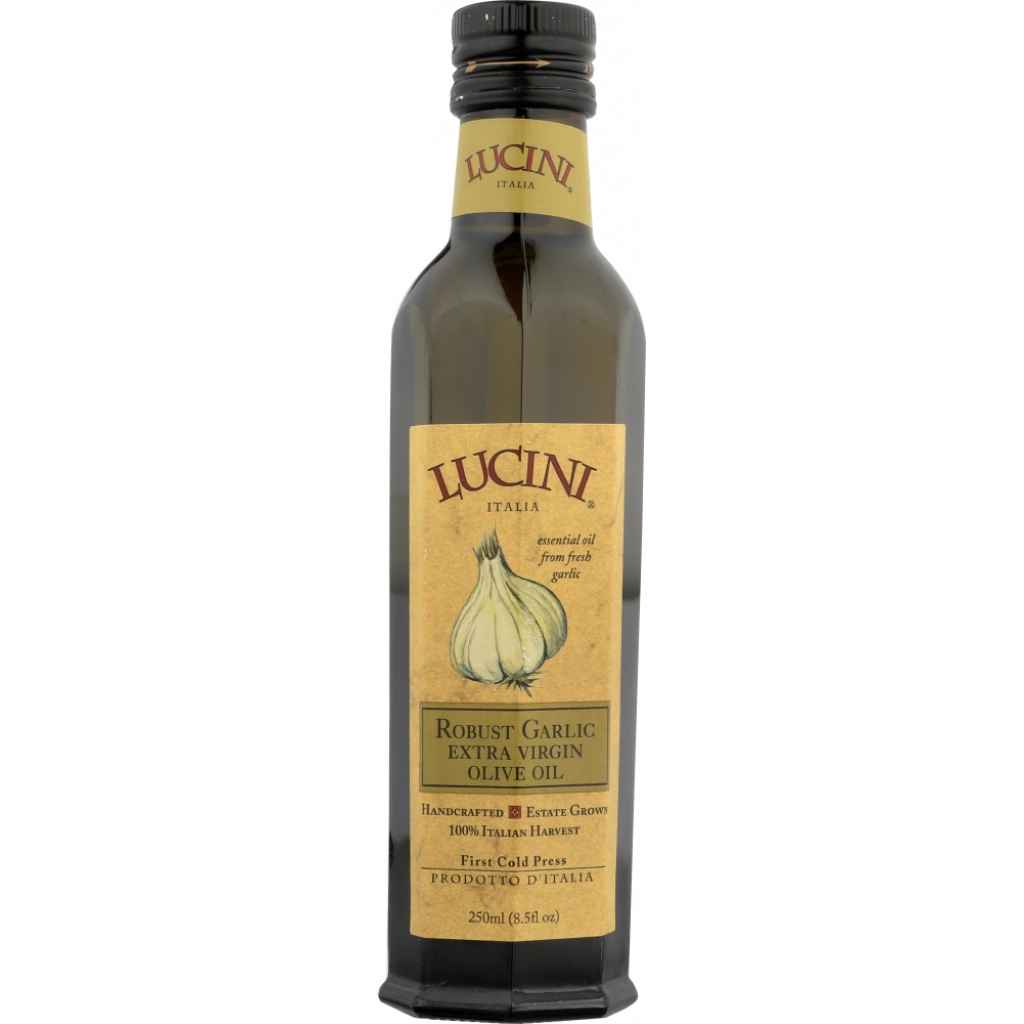 Lucini Italia Extra Virgin Olive Oil: Robust Garlic Flavor