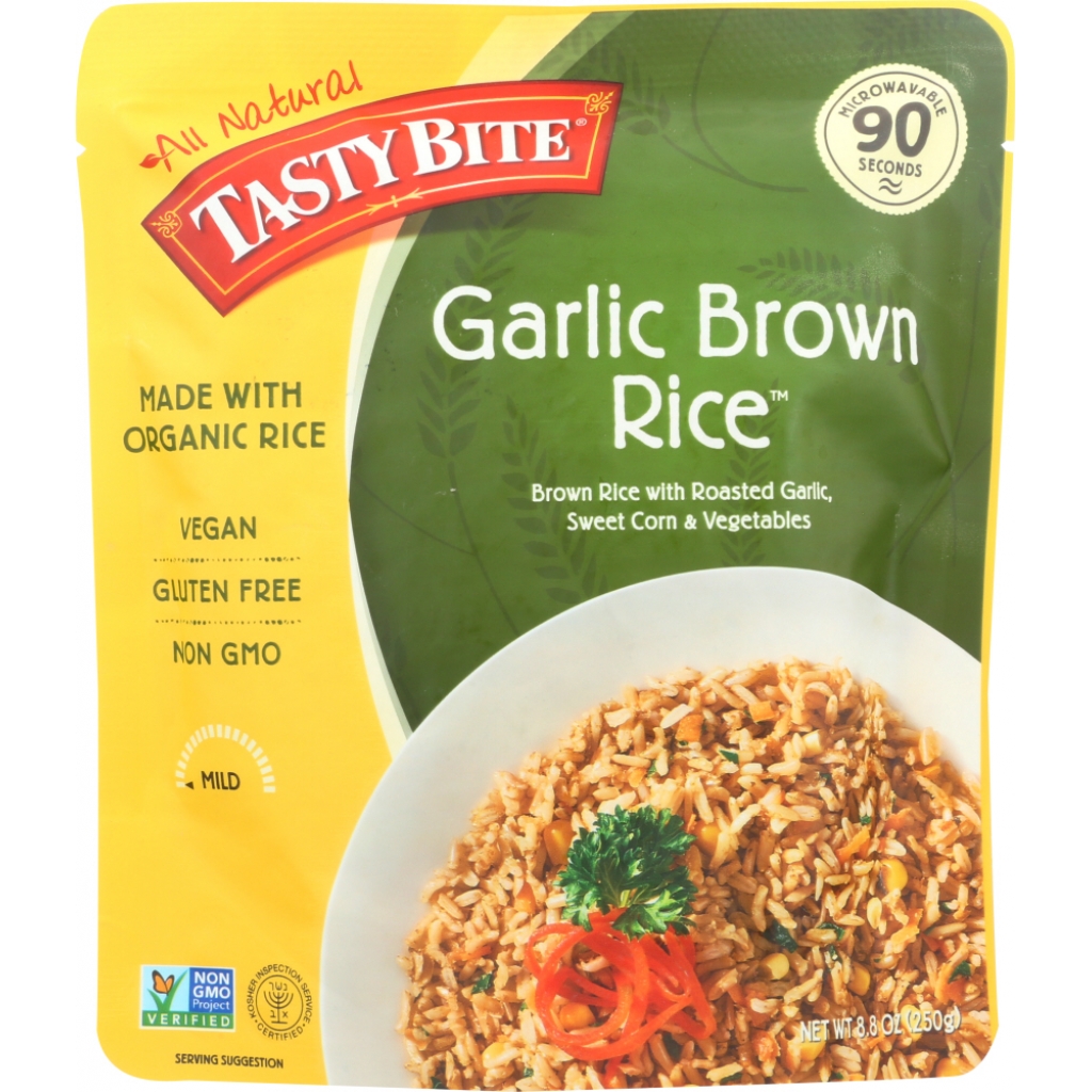 Roasted Garlic Organic Brown Rice - 8.8 oz