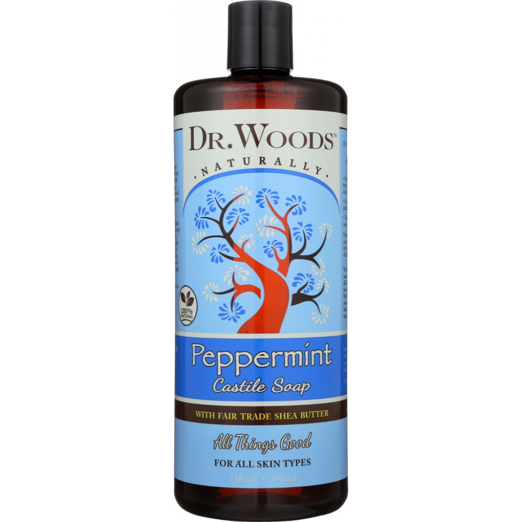 Peppermint Liquid Soap with Shea Butter, 32 oz