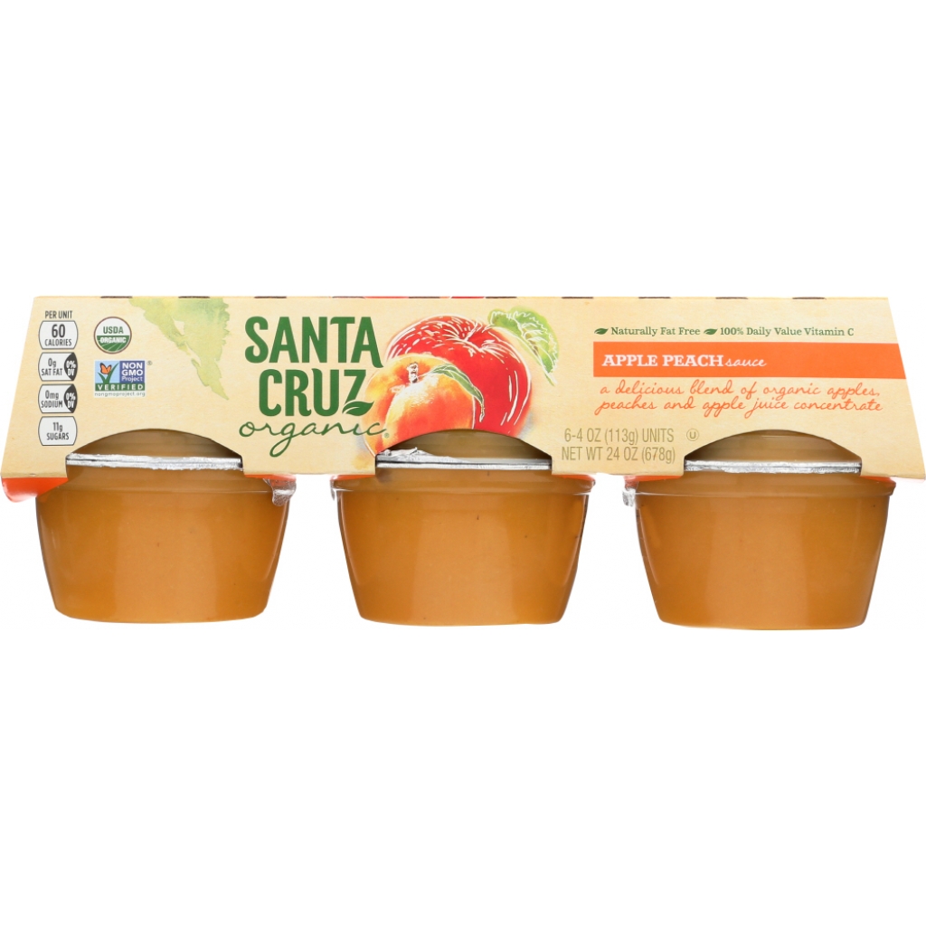 Organic Applesauce Peach Pack - 6 x 24 OZ