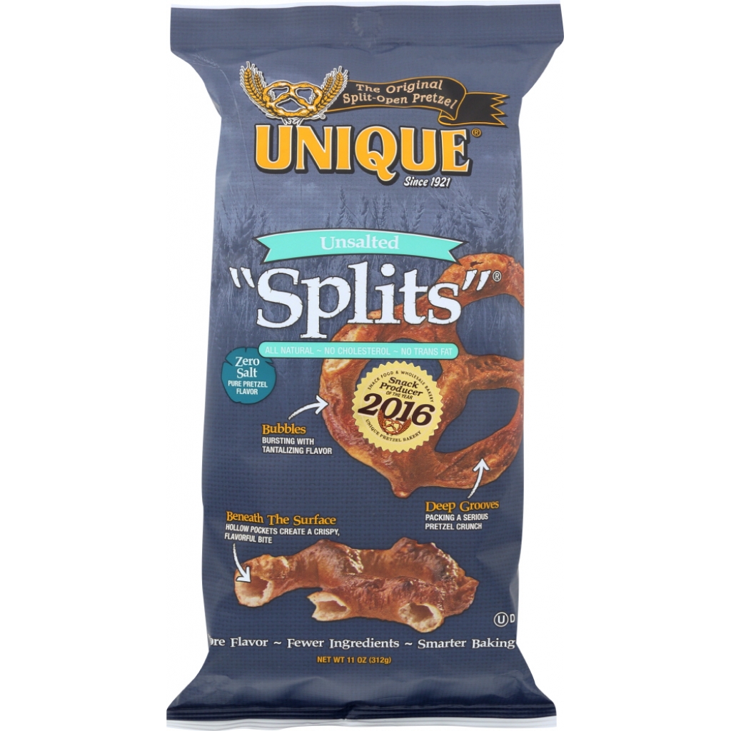 Unsalted Splits Pretzels, 11 oz