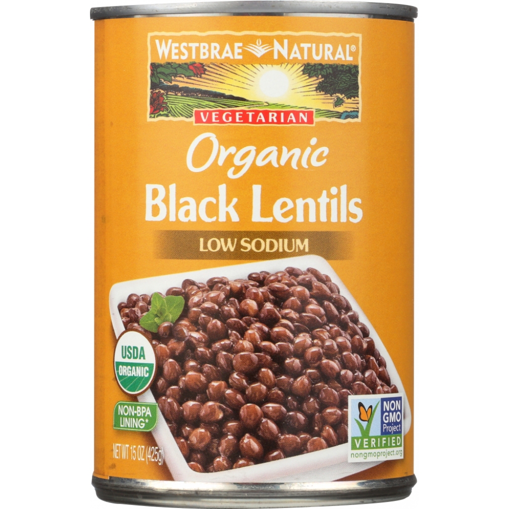 Organic Black Lentils, No Salt Added, 15 Oz