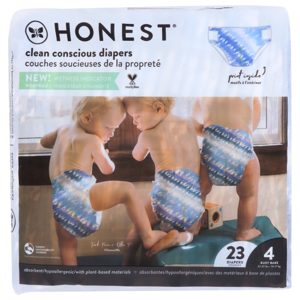 Clean Conscious Tie Dye Diapers Size 4, 23 Count