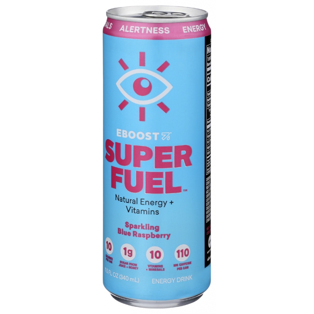 Natural Sparkling Energy Drink - Blue Raspberry Flavor