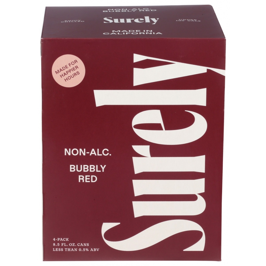 Fruity Alcohol-Removed Bubbly Red Wine 4-Pack, 34 fl oz