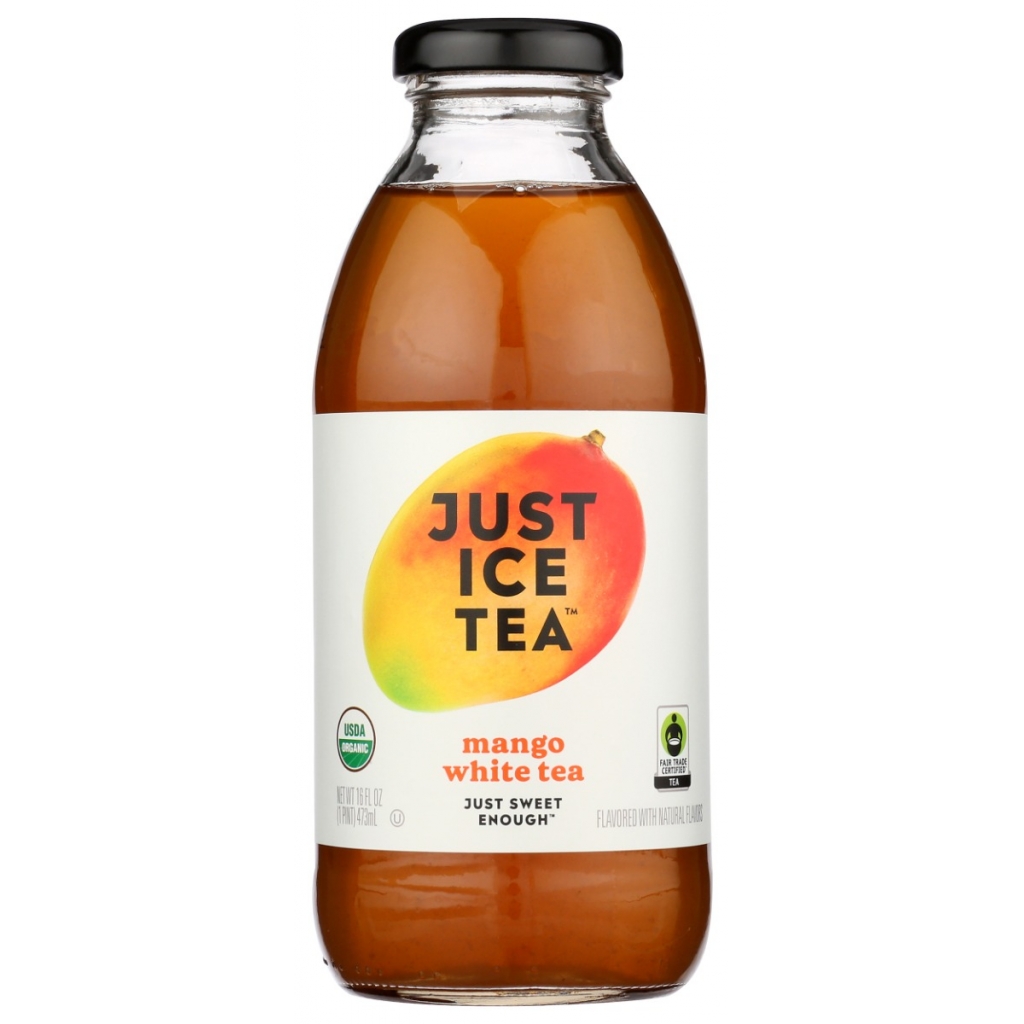 Organic Just Ice Mango White Tea, 16 oz