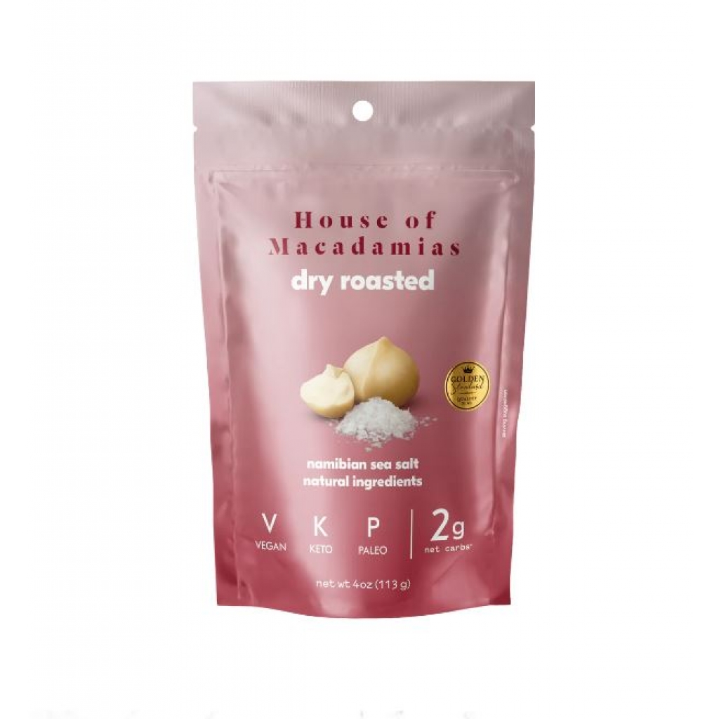 Dry Roasted Macadamia Nuts with Namibian Sea Salt, 4 oz