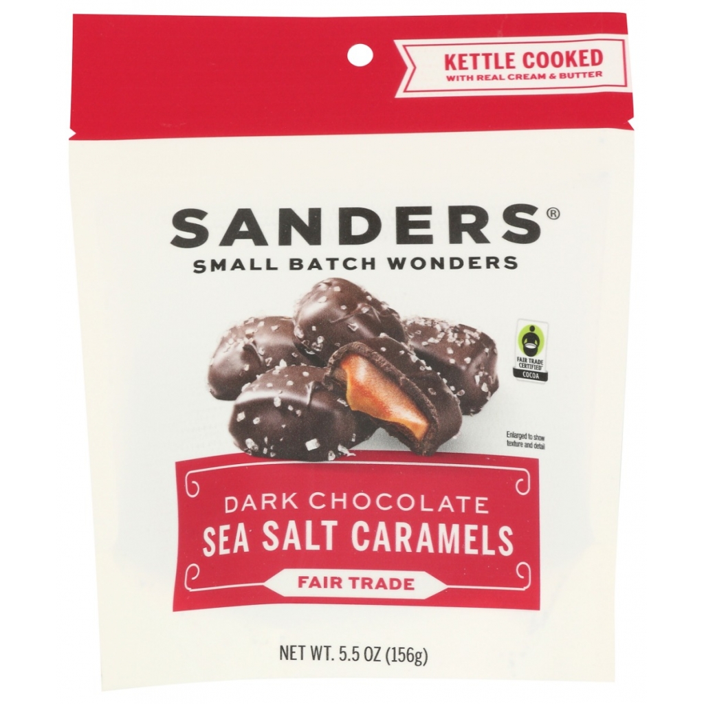 Fair Trade Dark Chocolate Sea Salt Caramels - 5.5 Oz