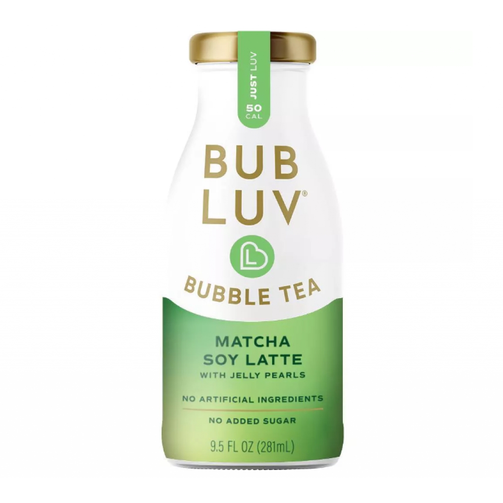 Matcha Soy Latte Bubble Tea with Jelly Pearls