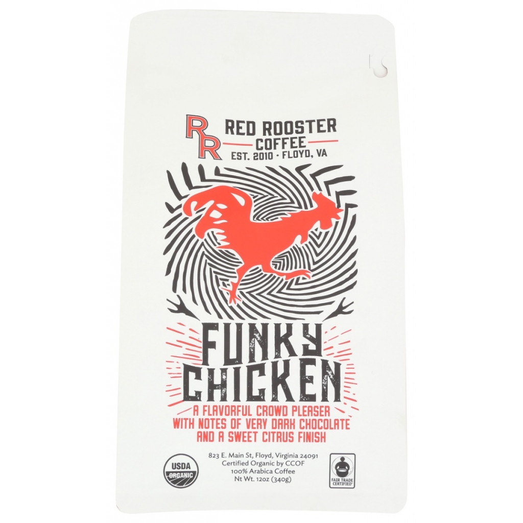 Organic Funky Chicken Whole Bean Coffee - 12 oz